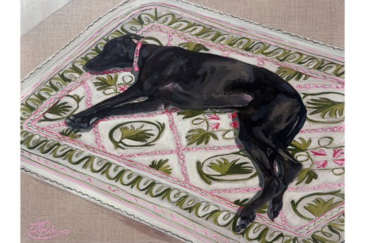 Ludo Resting, Fine art postcard