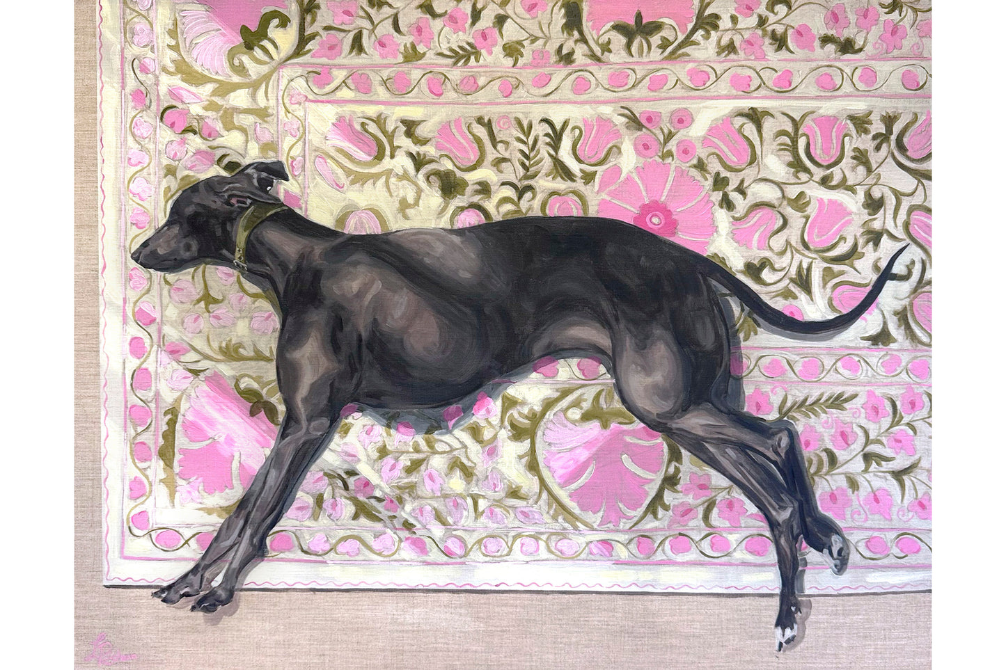 Ludo Resting, Fine art postcard