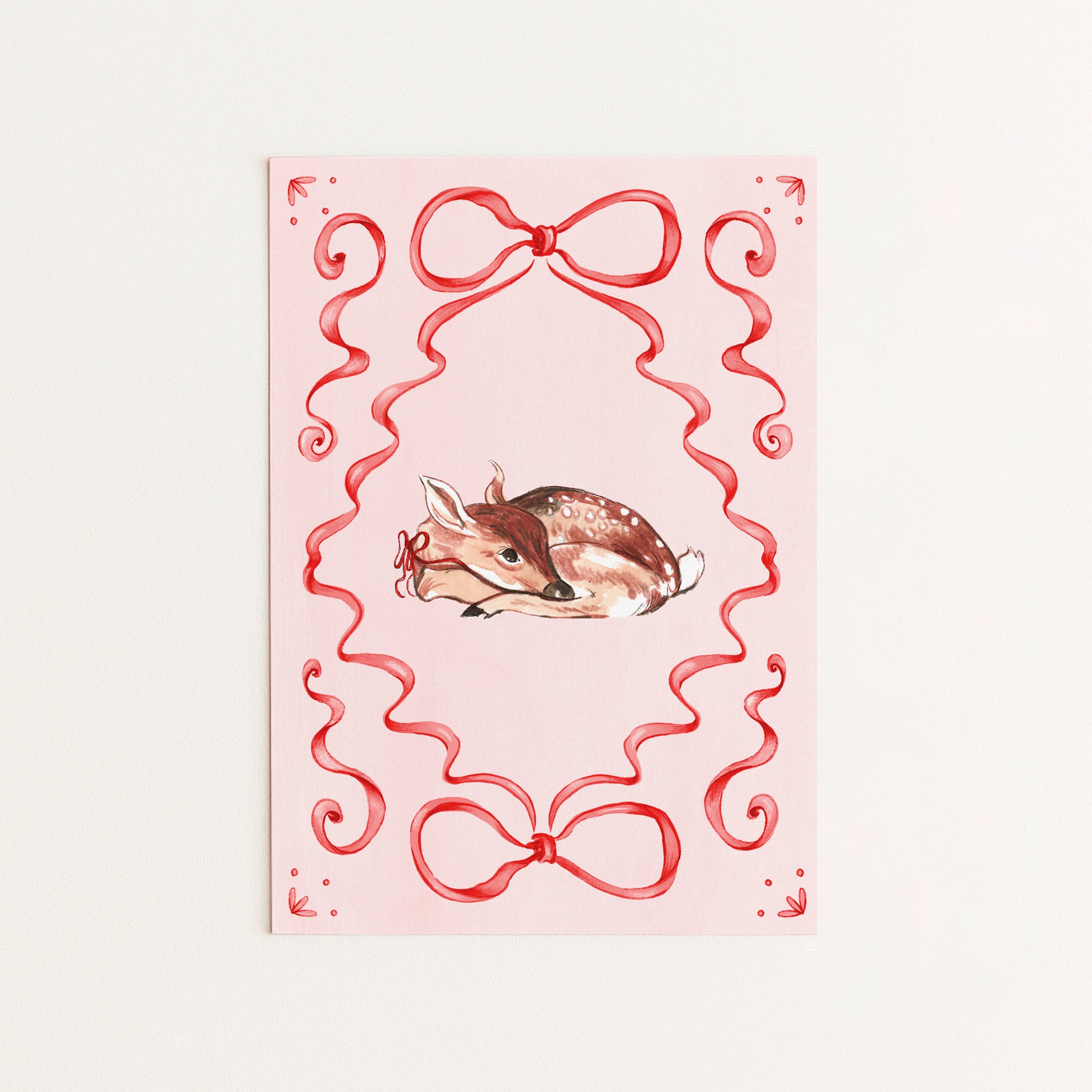 Christmas Deer mini card