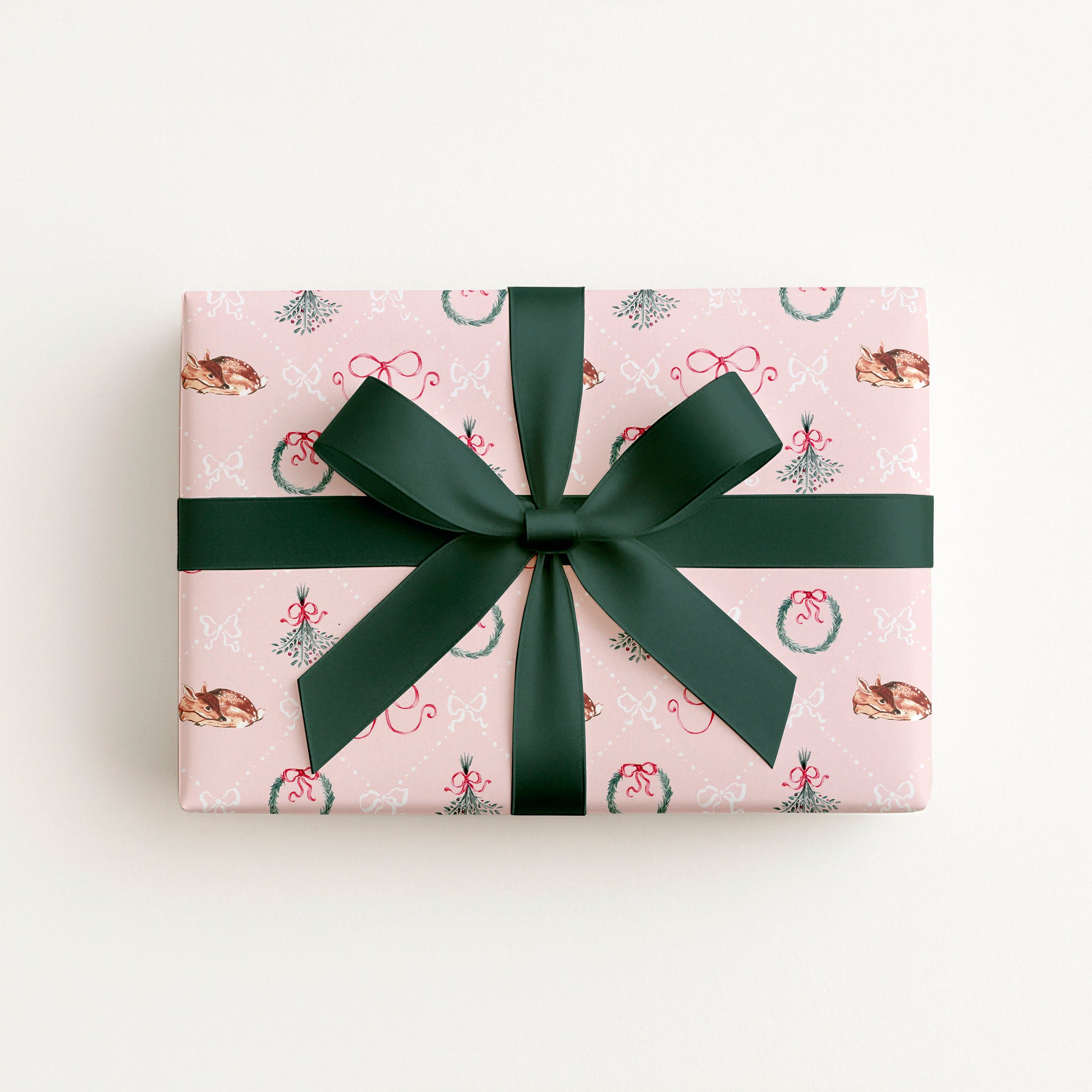 Christmas Baby Deer Wrapping Paper Sheet