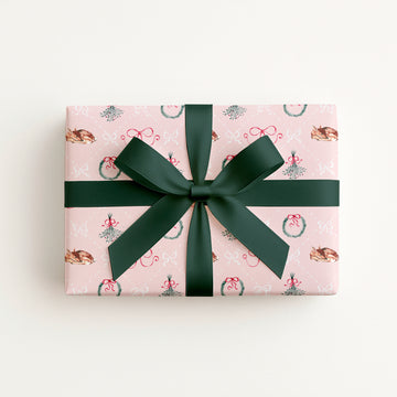 Christmas Baby Deer Wrapping Paper Sheet