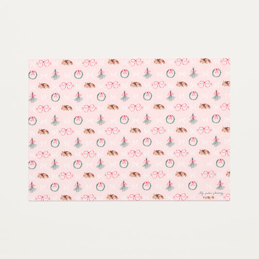 Christmas Baby Deer Wrapping Paper Sheet