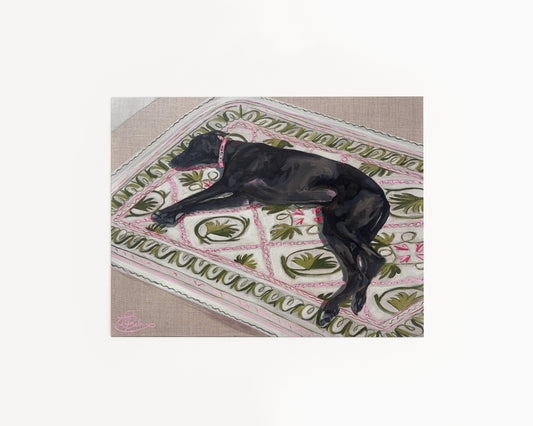 Ludo Resting, Fine art postcard