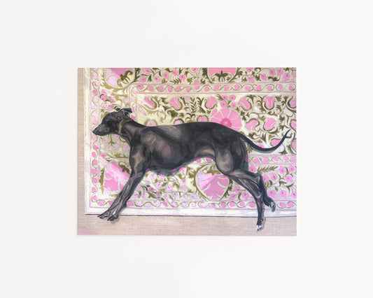 Ludo Resting, Fine art postcard