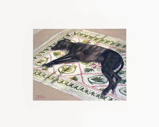 Ludo Resting in Sunlight, Fine art postcard
